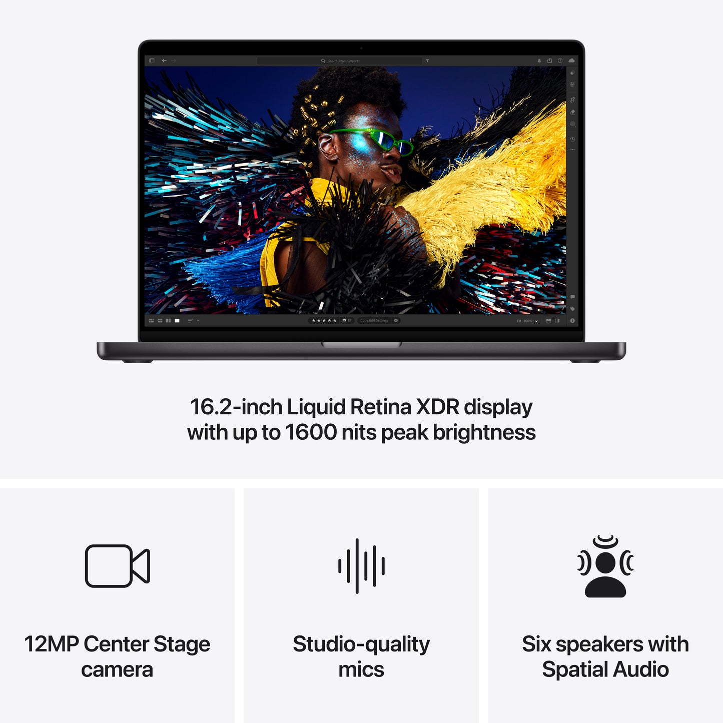 16-inch MacBook Pro M4 - Space Black - Standard display